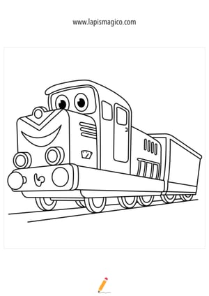 Desenhos de comboios espetaculares para colorir, ficha pdf nº5