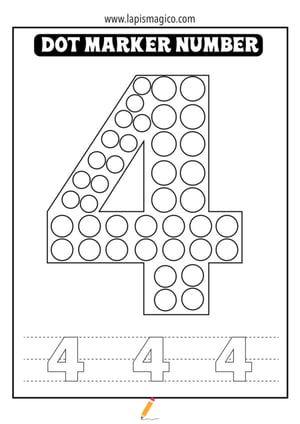 Desenhos de números para colorir, ficha pdf nº5