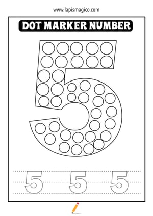 Desenhos de números para colorir, ficha pdf nº6