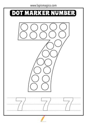 Desenhos de números para colorir, ficha pdf nº8