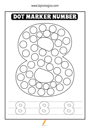 Desenhos de números para colorir, ficha pdf nº9