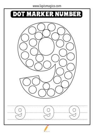 Desenhos de números para colorir, ficha pdf nº10