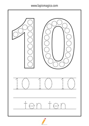 Desenhos de números para colorir, ficha pdf nº11