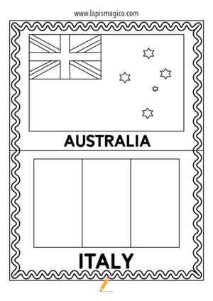 Desenhos de bandeiras para colorir, ficha pdf nº9