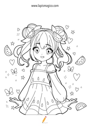 Desenhos de Anime para colorir, ficha pdf nº1