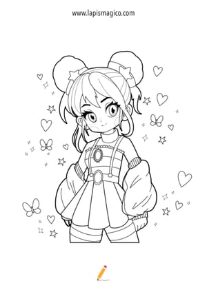 Desenhos de Anime para colorir, ficha pdf nº3