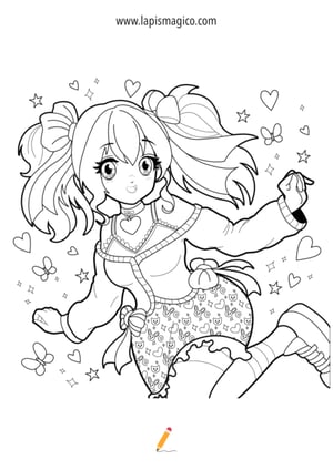 Desenhos de Anime para colorir, ficha pdf nº4