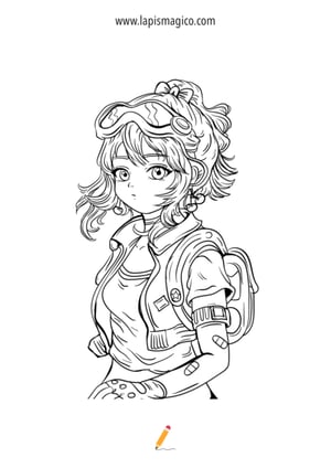 Desenhos de Anime para colorir, ficha pdf nº6