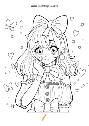 Desenhos de Anime para colorir, ficha pdf nº8