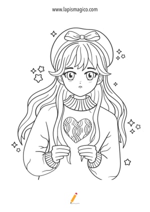 Desenhos de Anime para colorir, ficha pdf nº10