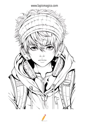 Desenhos de Anime para colorir, ficha pdf nº12