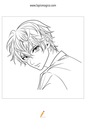 Desenhos de Anime para colorir, ficha pdf nº14