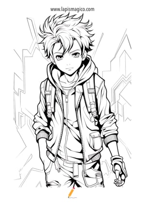 Desenhos de Anime para colorir, ficha pdf nº17