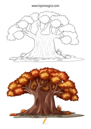 Desenhos de Árvores para colorir, ficha pdf nº10