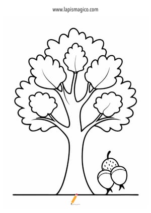Desenhos de Árvores para colorir, ficha PDF nº17