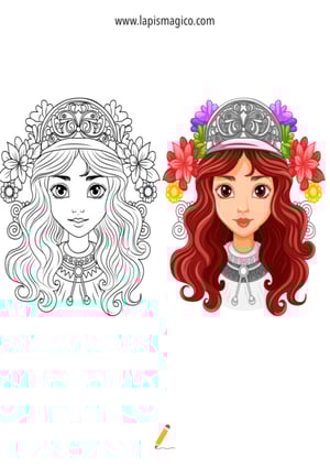 Desenhos de princesas para colorir, ficha pdf nº1