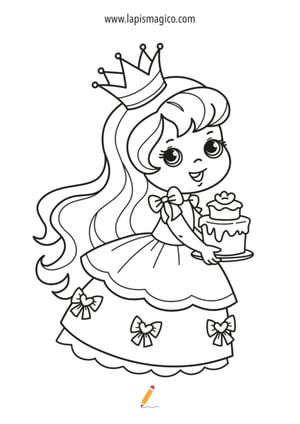 Desenhos de princesas para colorir, ficha pdf nº3