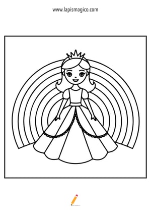 Desenhos de princesas para colorir, ficha pdf nº10