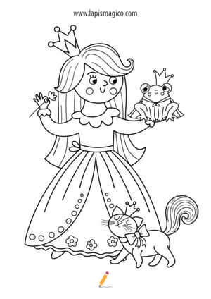 Desenhos de princesas para colorir, ficha pdf nº13