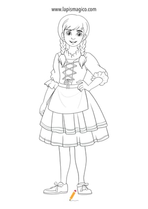 Desenhos de princesas para colorir, ficha pdf nº15