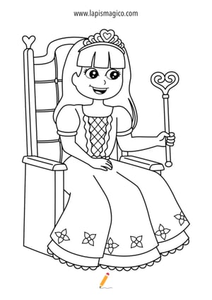 Desenhos de princesas para colorir, ficha pdf nº17