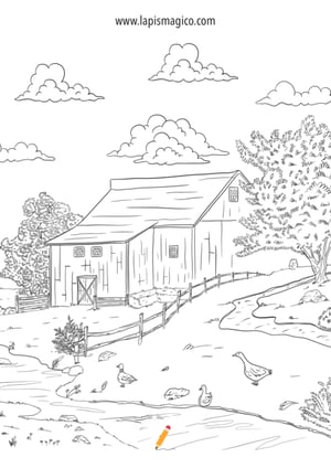 Desenhos de casas para colorir, ficha pdf nº1