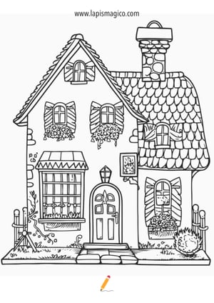 Desenhos de casas para colorir, ficha pdf nº2