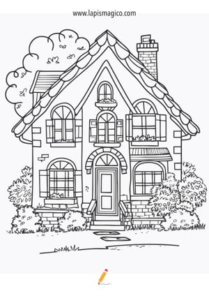Desenhos de casas para colorir, ficha pdf nº3