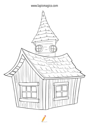 Desenhos de casas para colorir, ficha pdf nº4