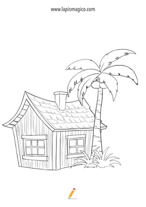 Desenhos de casas para colorir, ficha pdf nº5