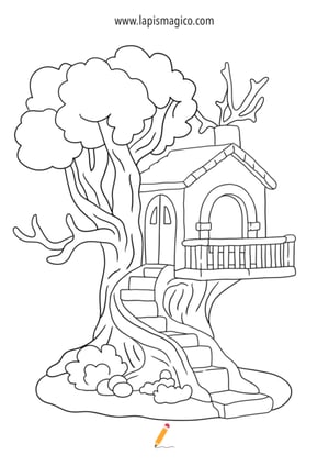 Desenhos de casas para colorir, ficha pdf nº6
