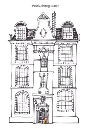 Desenhos de casas para colorir, ficha pdf nº9