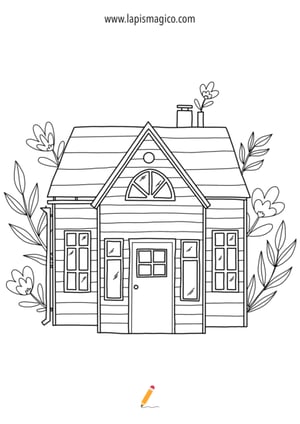 Desenhos de casas para colorir, ficha pdf nº10