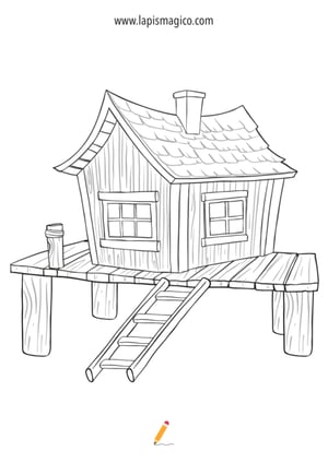 Desenhos de casas para colorir, ficha pdf nº12