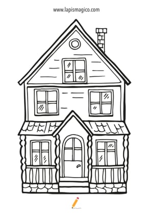 Desenhos de casas para colorir, ficha pdf nº13