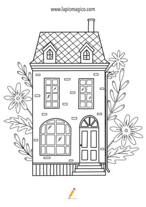 Desenhos de casas para colorir, ficha pdf nº14