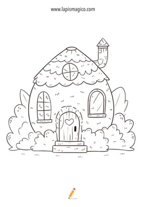 Desenhos de casas para colorir, ficha pdf nº18