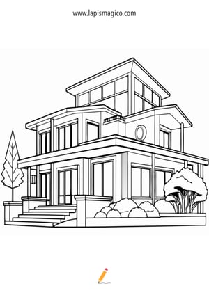Desenhos de casas para colorir, ficha pdf nº19