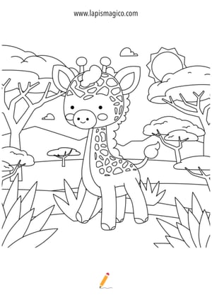 Desenhos de animais da selva para colorir, ficha pdf nº4