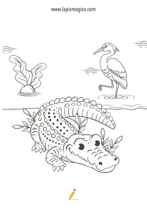 Desenhos de animais da selva para colorir, ficha pdf nº7