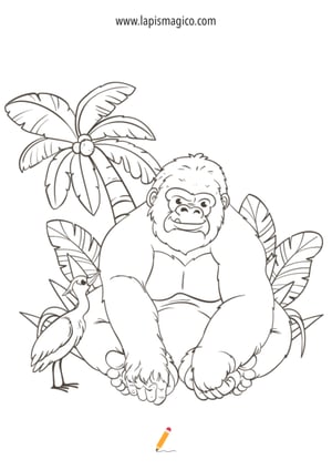 Desenhos de animais da selva para colorir, ficha pdf nº11