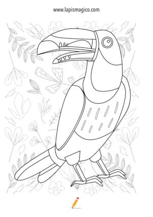 Desenhos de animais da selva para colorir, ficha pdf nº18