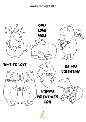 Desenhos de fevereiro para colorir, ficha pdf nº2