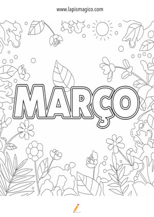 Desenhos de Março para colorir, ficha pdf nº10