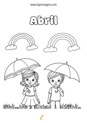 Desenhos de abril para colorir, ficha pdf nº3