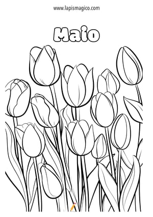 Desenhos de maio para colorir, ficha pdf nº1