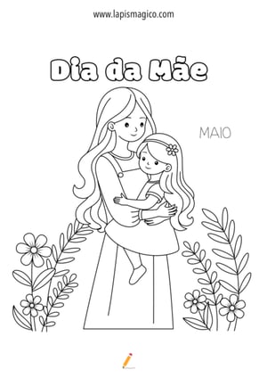 Desenhos de maio para colorir, ficha pdf nº8