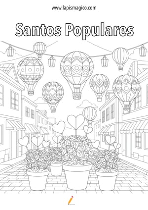 Desenhos de junho para colorir, ficha pdf nº1