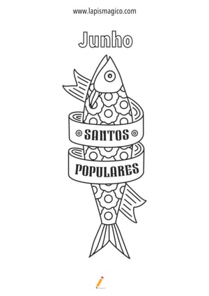 Desenhos de junho para colorir, ficha pdf nº3