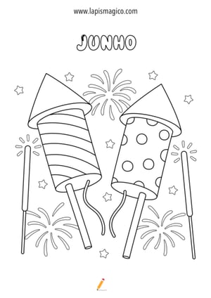 Desenhos de junho para colorir, ficha pdf nº4